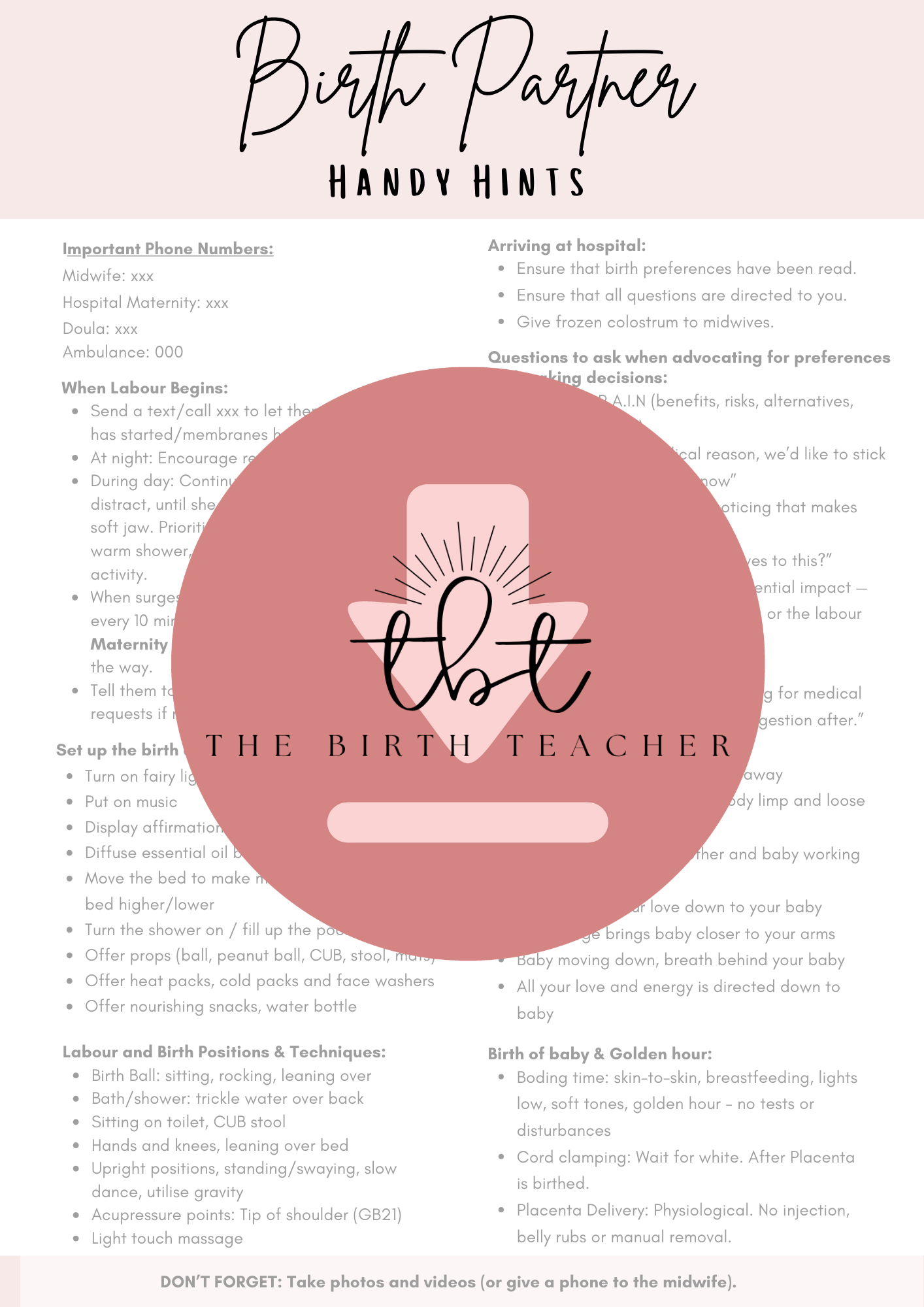 The Complete Birth Preparation Bundle