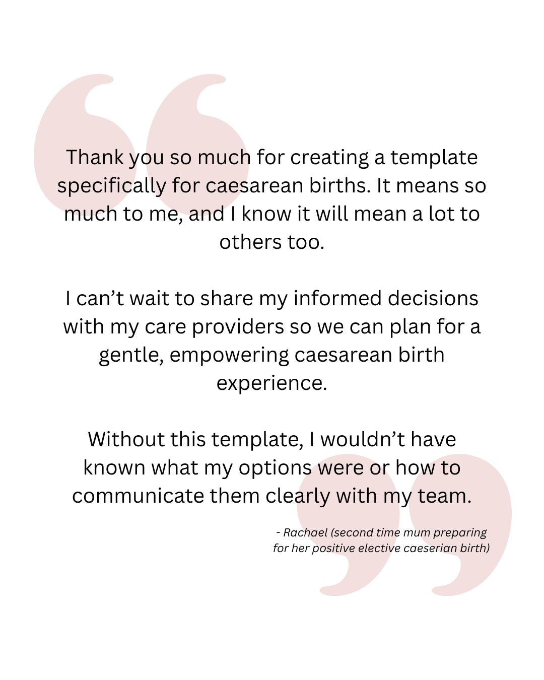 Empowered Caesarean Birth Plan